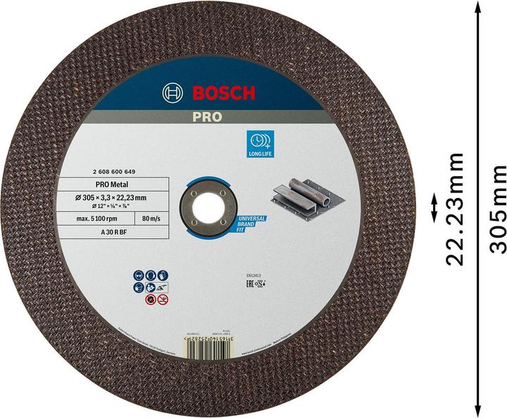 Produktbild Bosch Professional Zubehör PRO Metal Trennscheibe, 300 x 3,2 x 22,23 mm