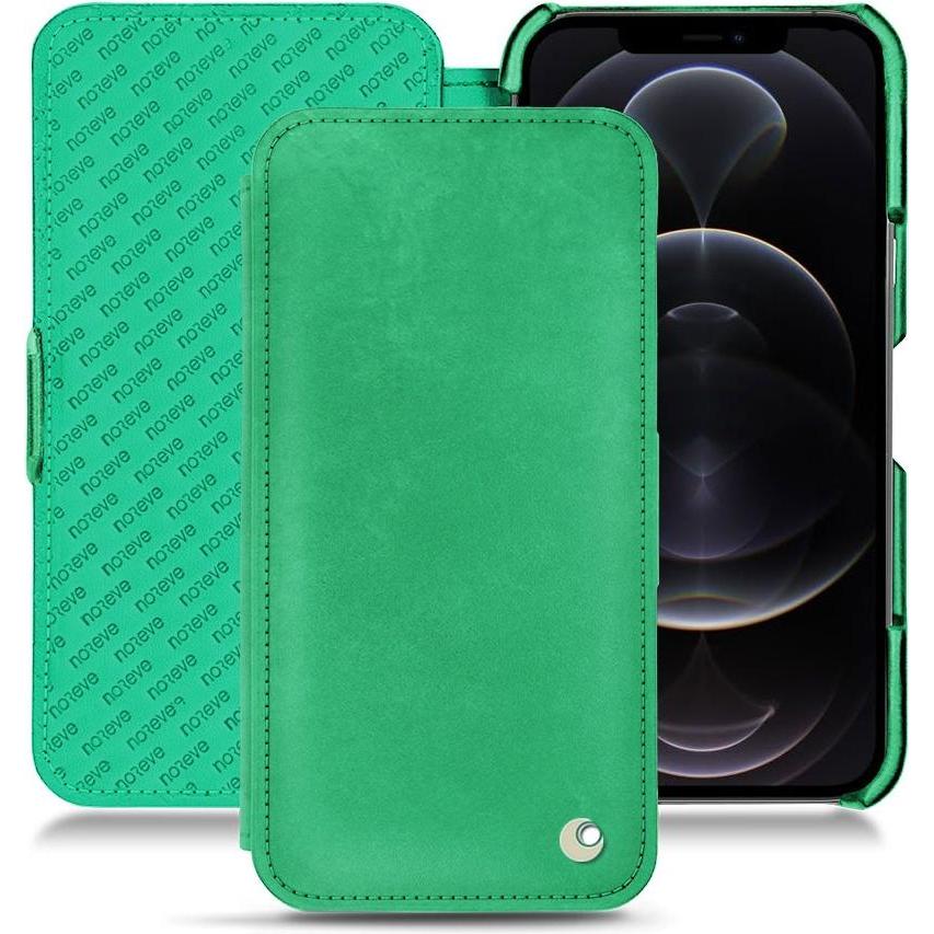 Noreve Lederschutzhülle horizontal (Apple iPhone 12 Pro Max), Smartphone Hülle, Grün