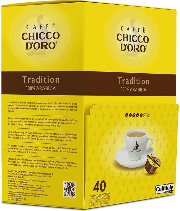 Actual product image Chicco D'oro Coffee Capsules Tradition 100 % Arabica (40 x Port.)
