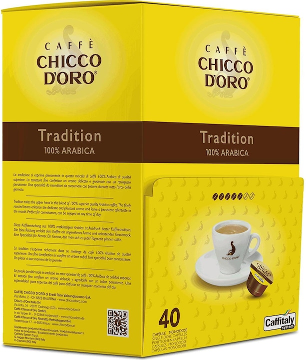 Immagine prodotto Chicco D'oro Capsule di caffè Tradizione 100 % Arabica (40 x Porta.)