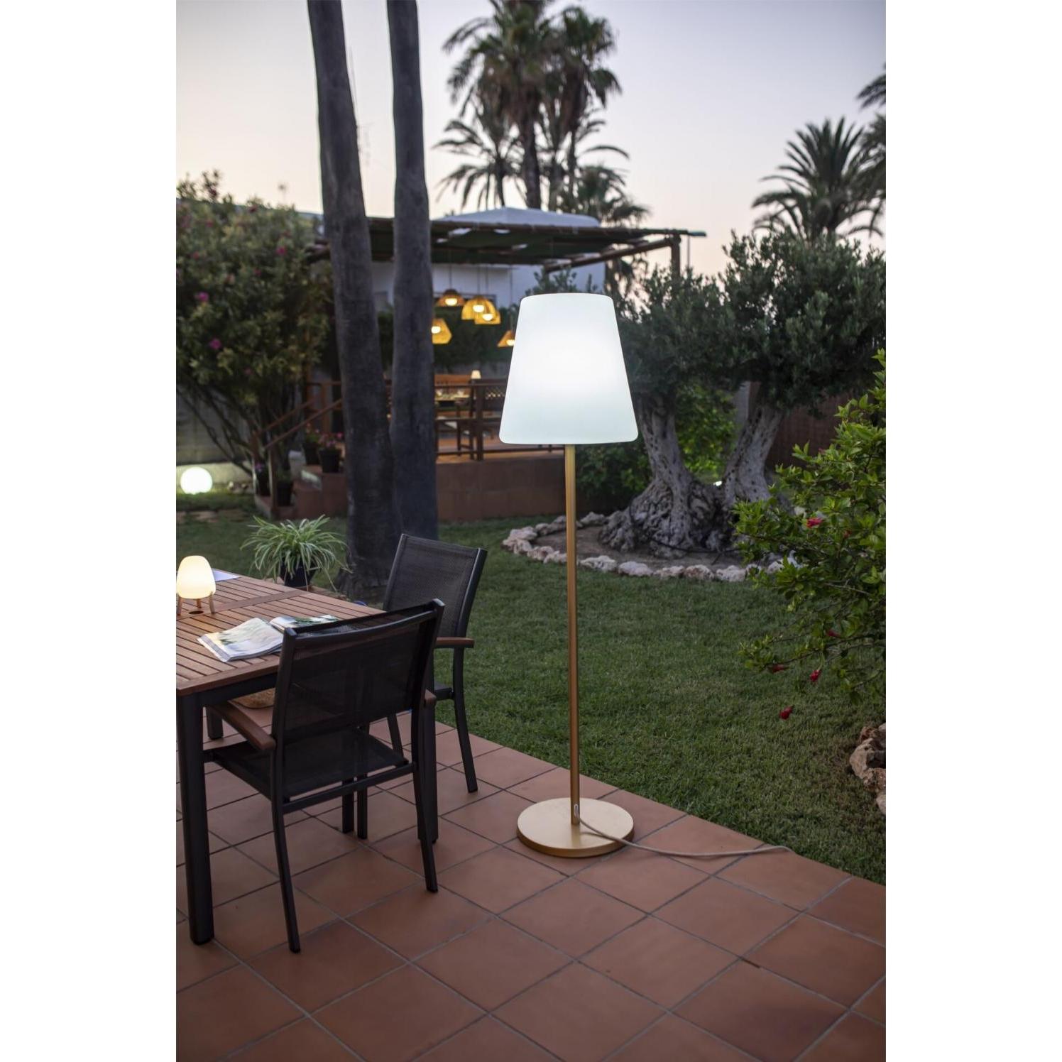 Thumbnail - Newgarden, Gartenbeleuchtung, LOLA SLIM 180 LED Stehlampe messing 180cm dimmbar + Controller E27 Innen & Aussen IP65 (86...