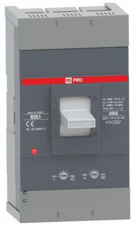 Produktbild RS PRO RS RS61, Schutzschalter 3-polig, 400A / Abschaltvermögen 36 kA 690V 500 V