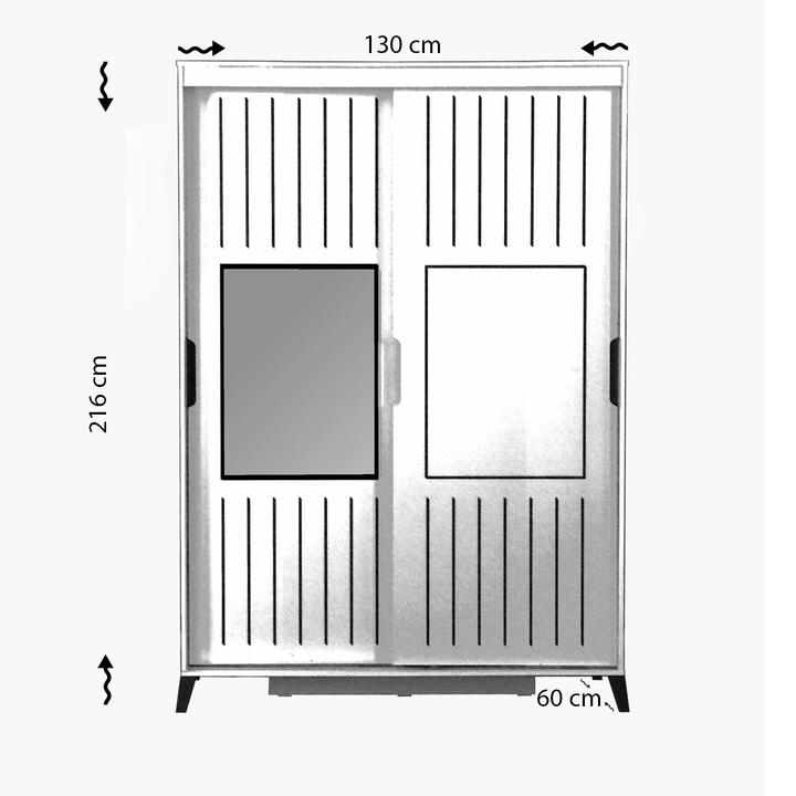 Produktbild Hanah Home Mathias (130 x 60 x 216 cm)