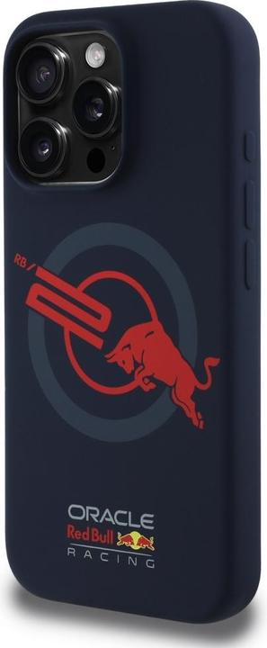 Actual product image Red Bull Case HC Silicone ORBR20 Logo Red Lining to iPhone 16 Pro MagSafe navy blue (Apple iPhone 16 Pro)
