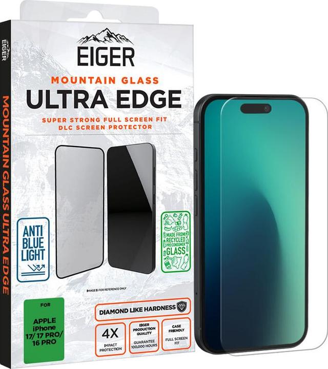 Eiger Mountain Glass Ultra Edge (1 Stück, Apple iPhone 16 Pro, Apple iPhone 17, Apple iPhone 17 Pro)