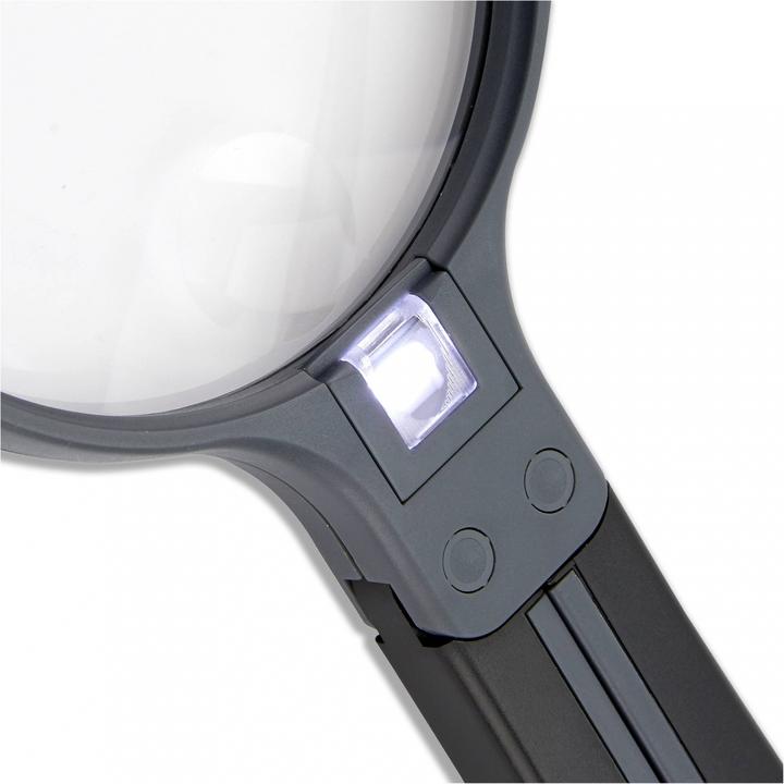 Actual product image Carson Optical HF-11 split handle magnifier Freehand magnifier with illumination