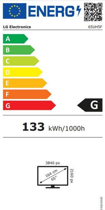 Etichetta energetica LG 65UH5F-H (3840 x 2160 pixel, 65")