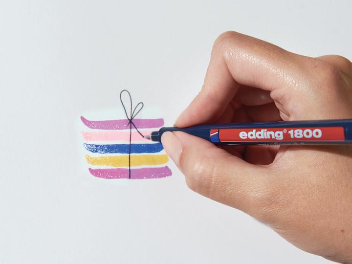 Actual product image Edding Fibre-tip pen 1200 metallic colourpen (Gold, 1 x)
