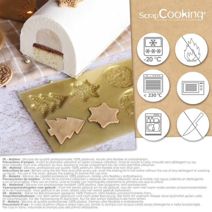 Produktbild ScrapCooking Silikonform Bûche de Noël Dekoration
