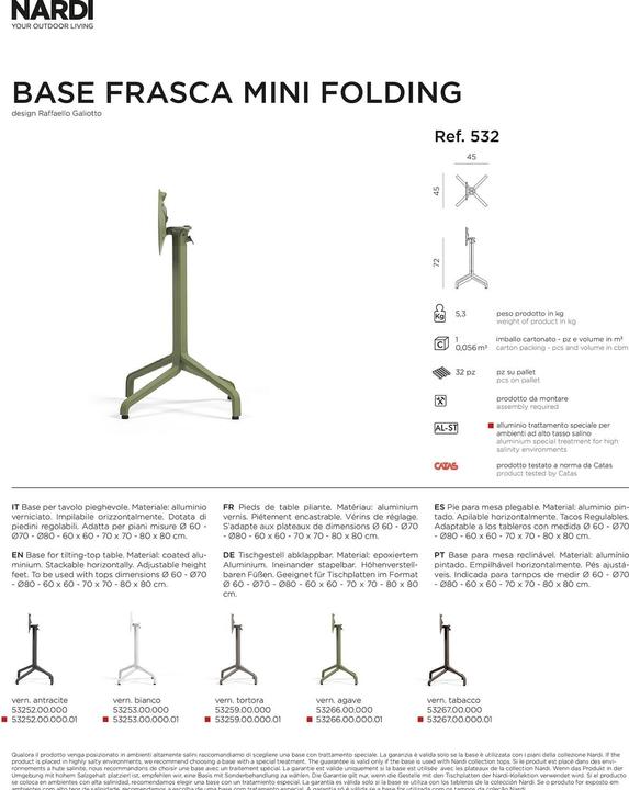 Actual product image Nardi Frasca Mini Folding