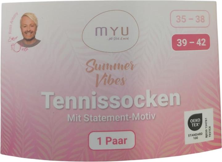 Actual product image MYU Love" tennis socks (39 - 42)