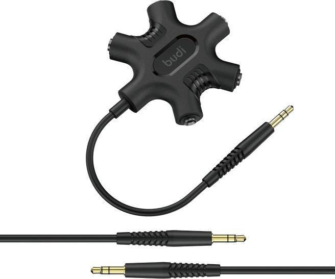Produktbild Budi Rockstar AUX mini jack adapter 3.5mm to 5x mini jack 3.5mm (black) (Kopfhörer-Splitter)