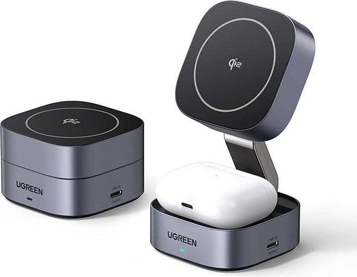 Produktbild Ugreen 2-in-1 Qi2 Magnetische faltbare Ladestation (15 W)