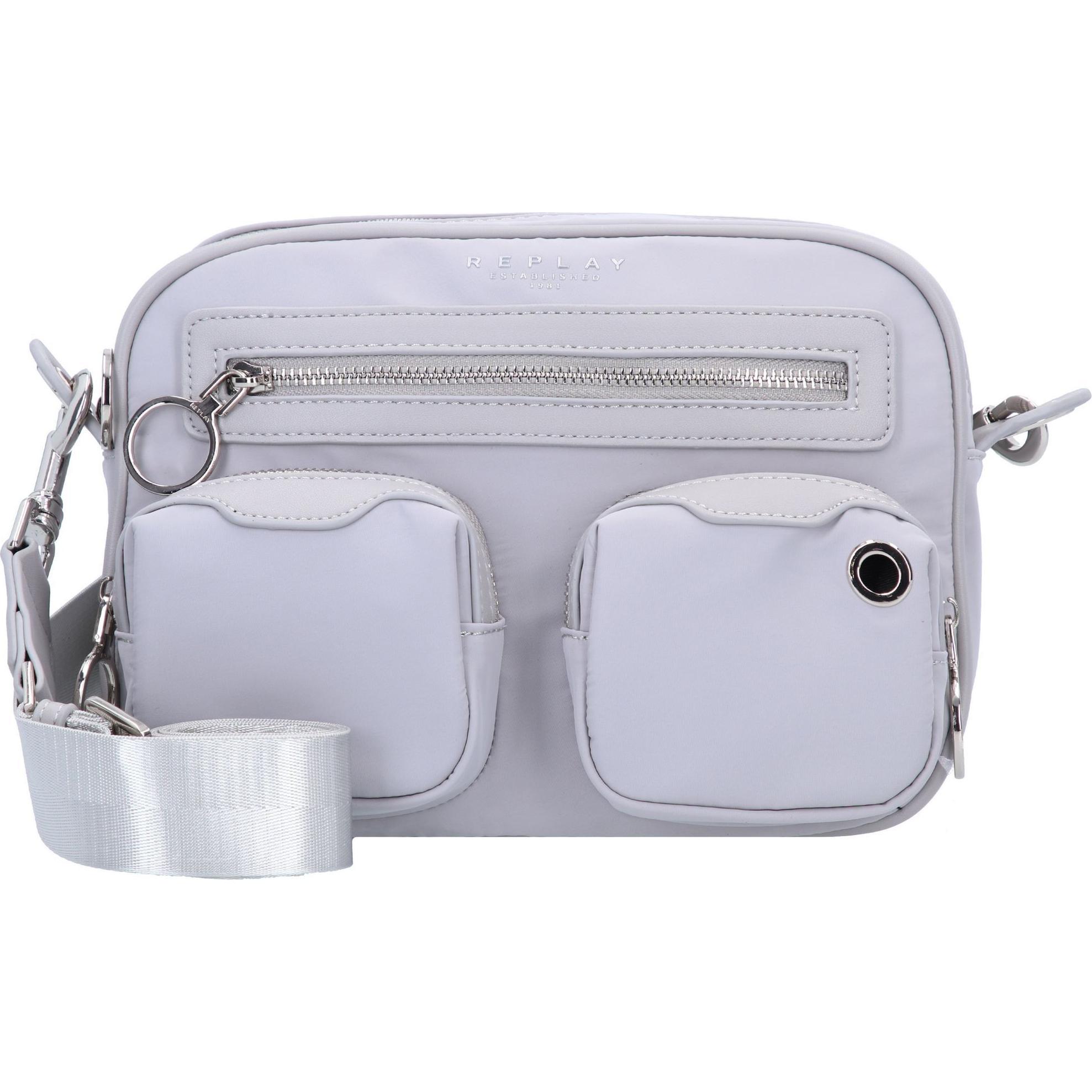 Replay, Handtasche, Umhängetasche 24 cm, Grau