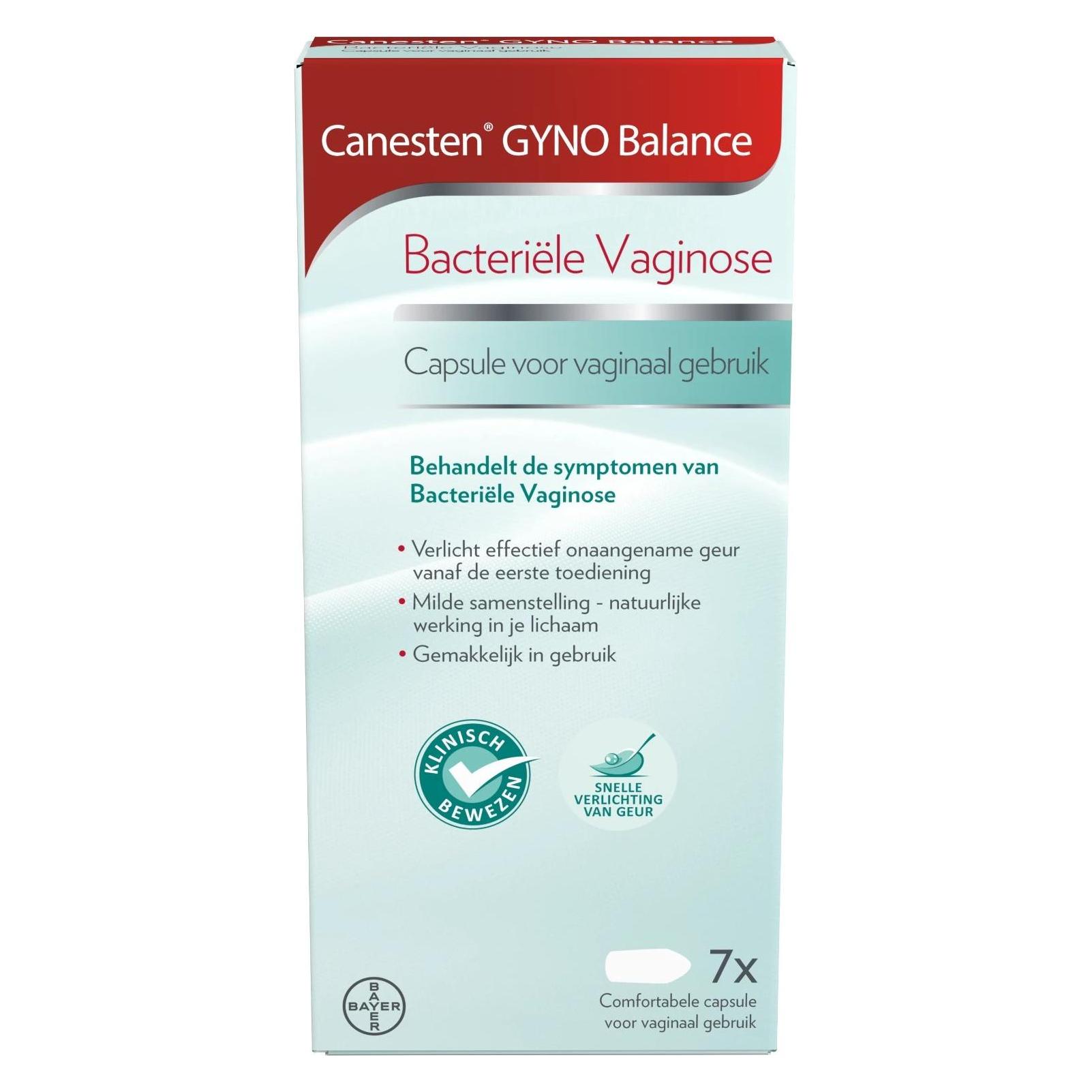 Canesten, Intieme Verzorging, Gyno Balance Capsule - Voor Bacteriële Vaginose - 7 Capsules Voor Vaginaal Gebruik (Intieme Gel)