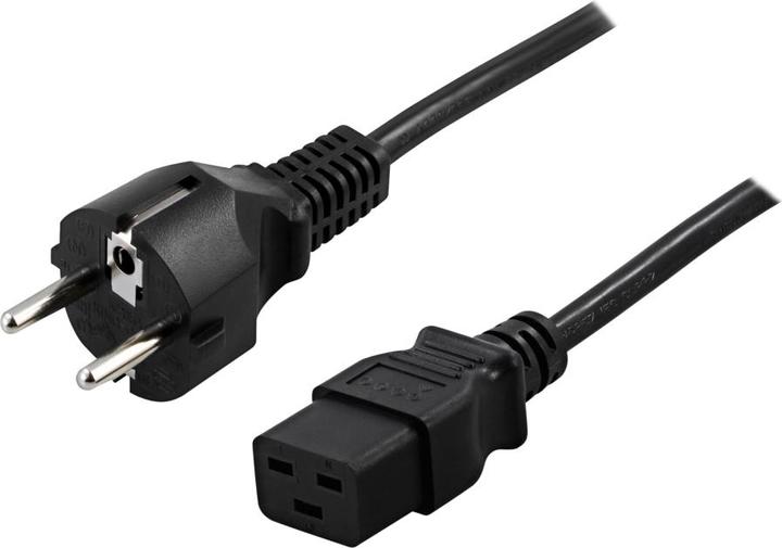 Deltaco DEL-111T power cable Black CEE7/7 IEC C19 (5 m)