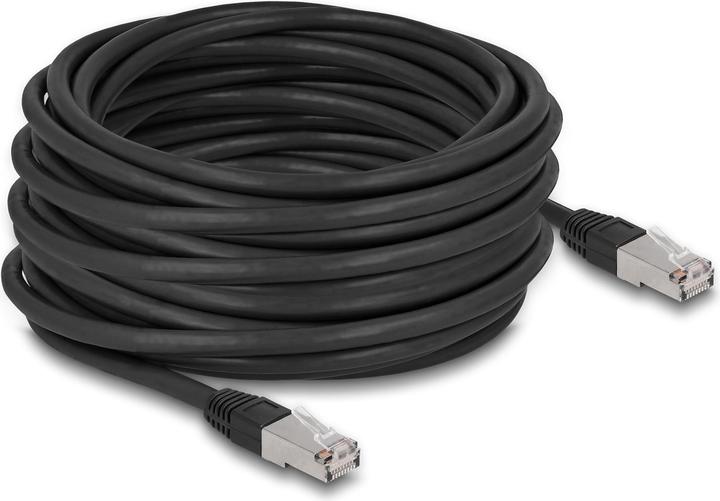 Produktbild Delock RJ45 Netzwerkkabel Cat.6A S/FTP PE Outdoor 15 m schwarz (S/FTP, CAT6a, 15 m)