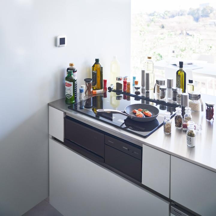 Actual product image Yamazaki 2-tier spice rack with drawers TOWER (50 x 12.50 x 52.50 cm)