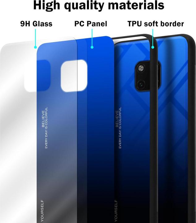 Actual product image Cadorabo TPU 2 colors glass cover (Mate 20 Pro)