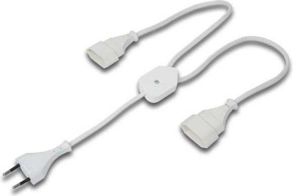 Hera Euro Y-Verteiler 21503160101 Stecker+2Buchsen Elektrisches Zubehör für Leuchten 40512680303