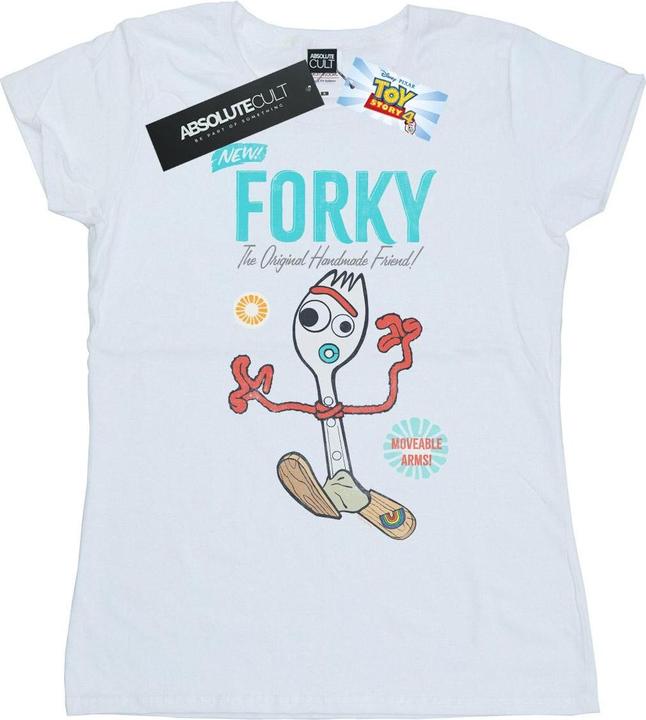 Actual product image Disney Womens/Ladies Toy Story 4 Forky Handmade Friend Cotton T-Shirt (S)