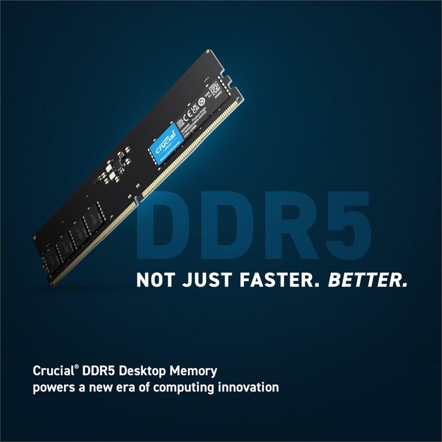 Thumbnail - Crucial Desktop Memory (1 x 8GB, 4800 MHz, DDR5-RAM, DIMM), RAM, Schwarz