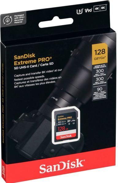 Produktbild SanDisk Extreme PRO UHS-II V90 (128 GB, SDXC, U3, UHS-II)