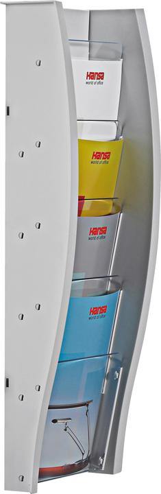 Styro Portadepliant da parete Styrodisplay, 5 scomparti (A5)