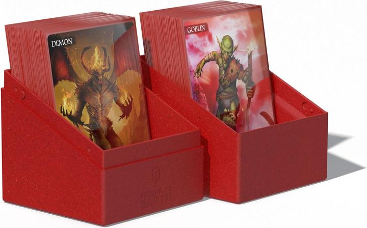 Actual product image Ultimate Guard Card Box Return To Earth Boulder Deck Case 100+ Red