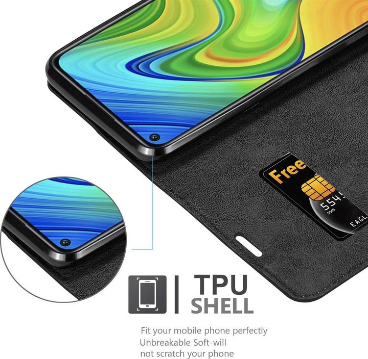 Actual product image Cadorabo Book Invisible Magnet Cover (Xiaomi Redmi Note 9)