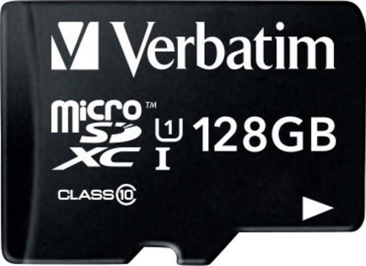 Actual product image Verbatim Micro SDXC Card Class 10 (128 GB, microSDXC, U1, UHS-I)