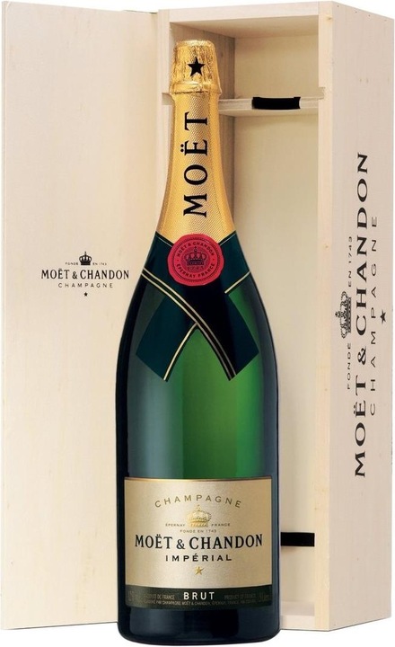Actual product image Moët & Chandon Jeroboam Brut Imperial Champagne in wooden box (1 x 300 cl)