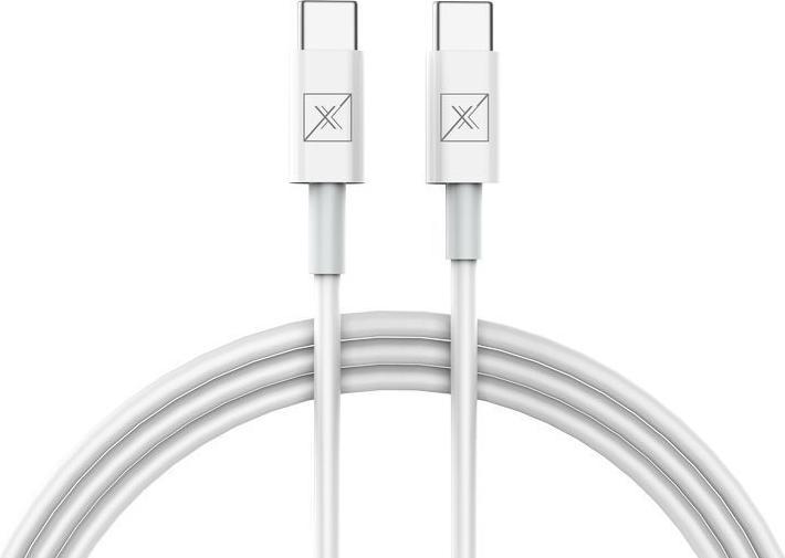Image du produit Maxximus MX ALFA 20W PD+QC Wandladegerät, USB-A+C + Typ-C - Typ-C 20W PD-Kabel, Weiss (20 W, 2 ports)