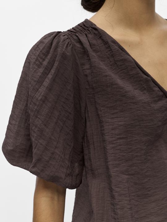 Produktbild Object V-Ausschnitt Puffärmel Bluse (38)