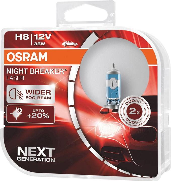 Immagine prodotto Osram 64212NL-2HB Lampadina alogena Night Breaker® Laser Next Generation H8 3 (H8)