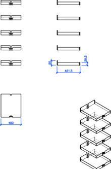 Produktbild Peka Metall Einhängetablar-Set Liro (1 Stk.)