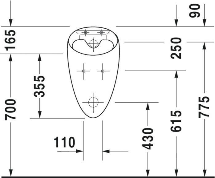 Produktbild Duravit Urinal STARCK 1 320x285mm für Deckel ohne Fliege weiss WG