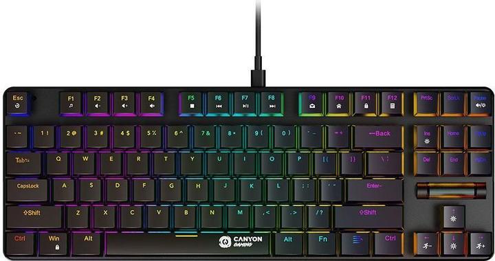 Canyon Klawiatura Cometstrike TLK GK-50 RGB VS Czarna (87 Sleutels)