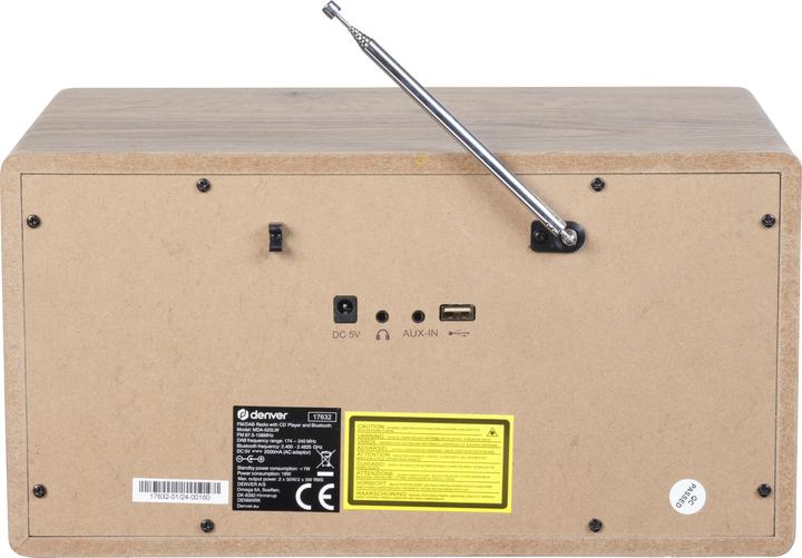 Actual product image Denver MDA-525 (DAB+, FM, KW, Bluetooth)