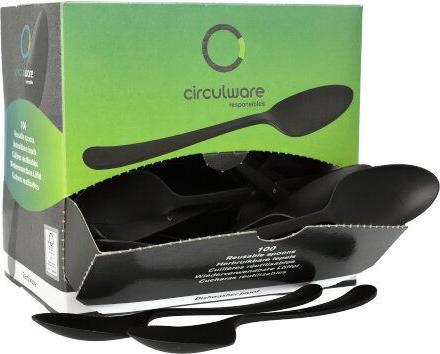 Actual product image Papstar Spoon "Gaia" extra stable in dispenser box (100x)