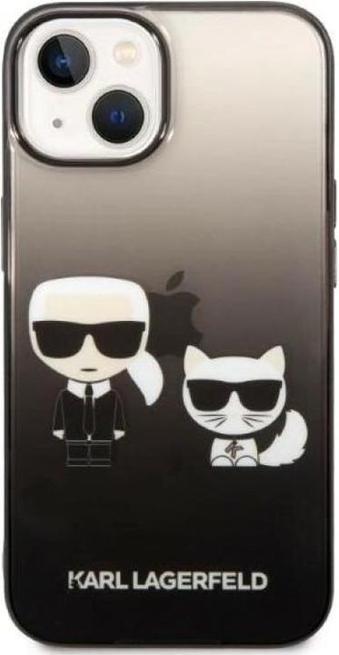 Produktbild Karl Lagerfeld KLHCP14STGKCK iPhone 14 6,1" hardcase czarny/black Gradient Ikonik Karl&Choupette (Apple iPhone 14)