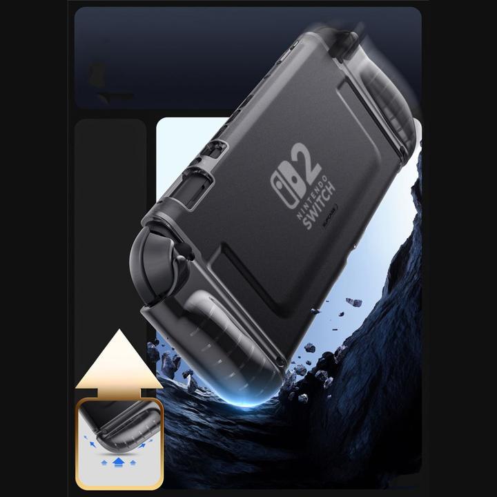 Actual product image Supcase Crystal Case für Nintendo Switch 2 - Transparent Schwarz (Switch 2)