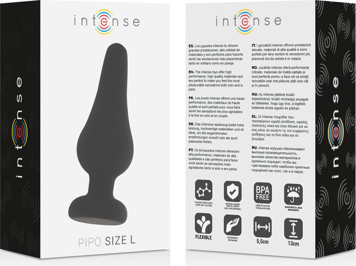 Produktbild Intense Anal Plug Pipo L Silicone Black 13 cm