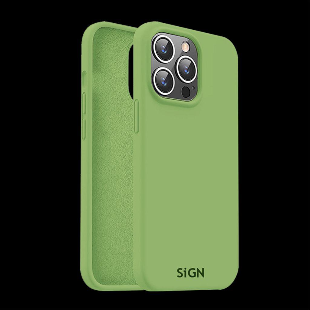 SIGN Liquid Silicone Case for iPhone 15 Pro - Green (Apple iPhone 15 Pro), Smartphone Hülle, Grün