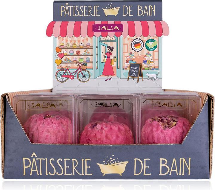 Image du produit Accentra Bombe de bain Fleur de bain végétalienne PATISSERIE DE BAIN - Fraise (Bombe de bain)