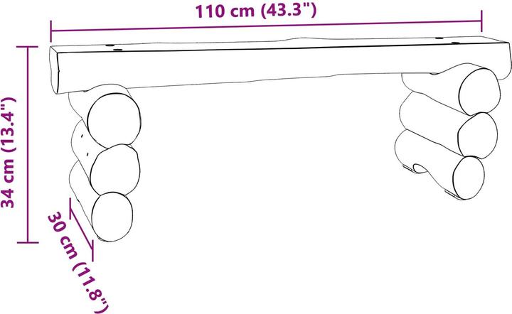 Actual product image vidaXL Rustikaler Bänke