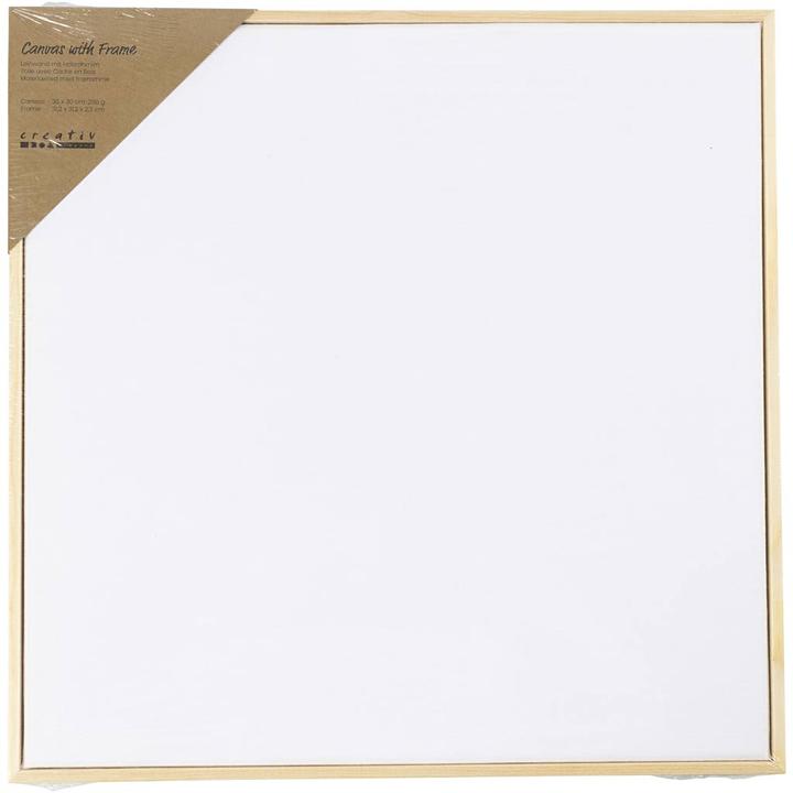 Image du produit Creativ Company Leinwand mit Rahmen, 30x30cm (31.20 x 2.30 cm)