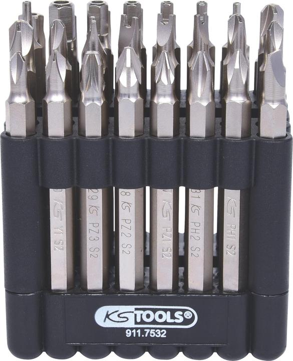 Actual product image KS Tools 1/4" bit set with safety bits (1/4")