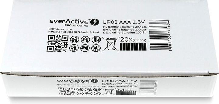 Actual product image Everactive Alkaline batteries Pro LR03 AAA - shrink pack - 10 - battery (10 pcs., AAA, 1250 mAh)