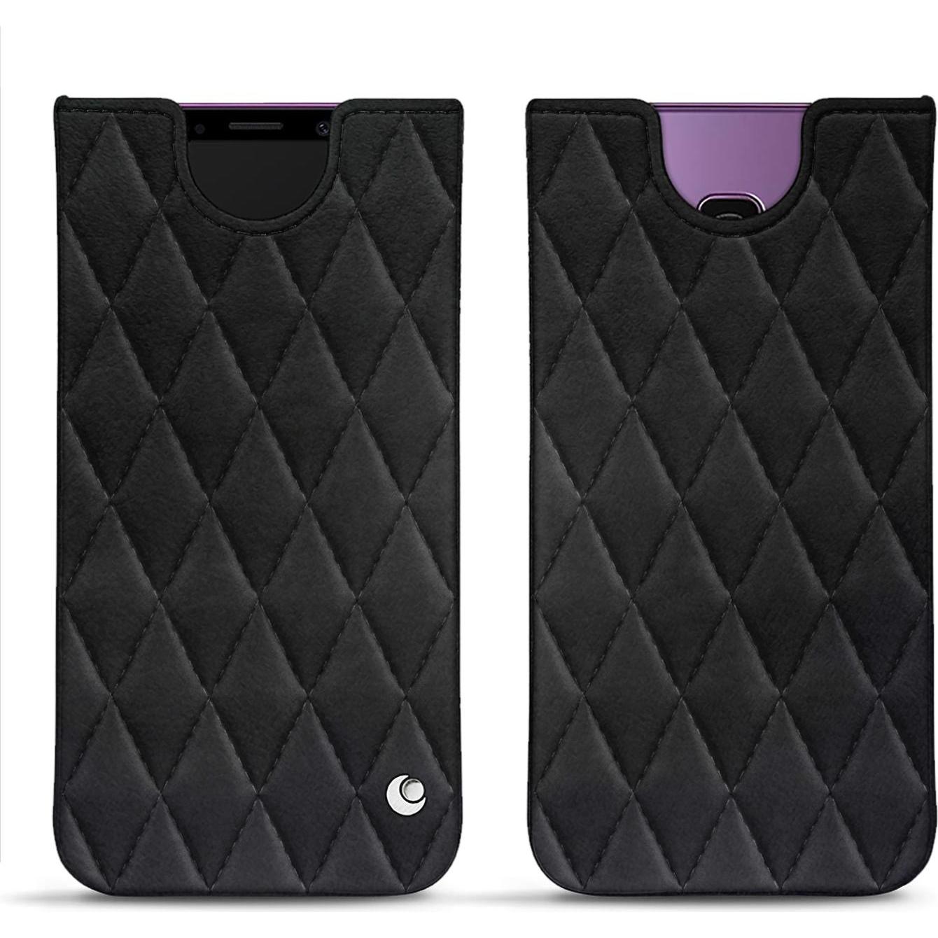 Noreve Lederschutzhülle (Samsung Galaxy S9+), Smartphone Hülle, Schwarz